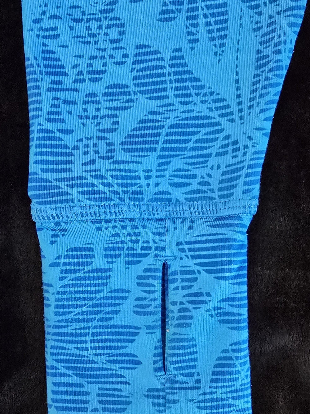 Women's Mondetta, Bright Blue Floral-Print Zip Activewear Jacket - Picture 11 of 12